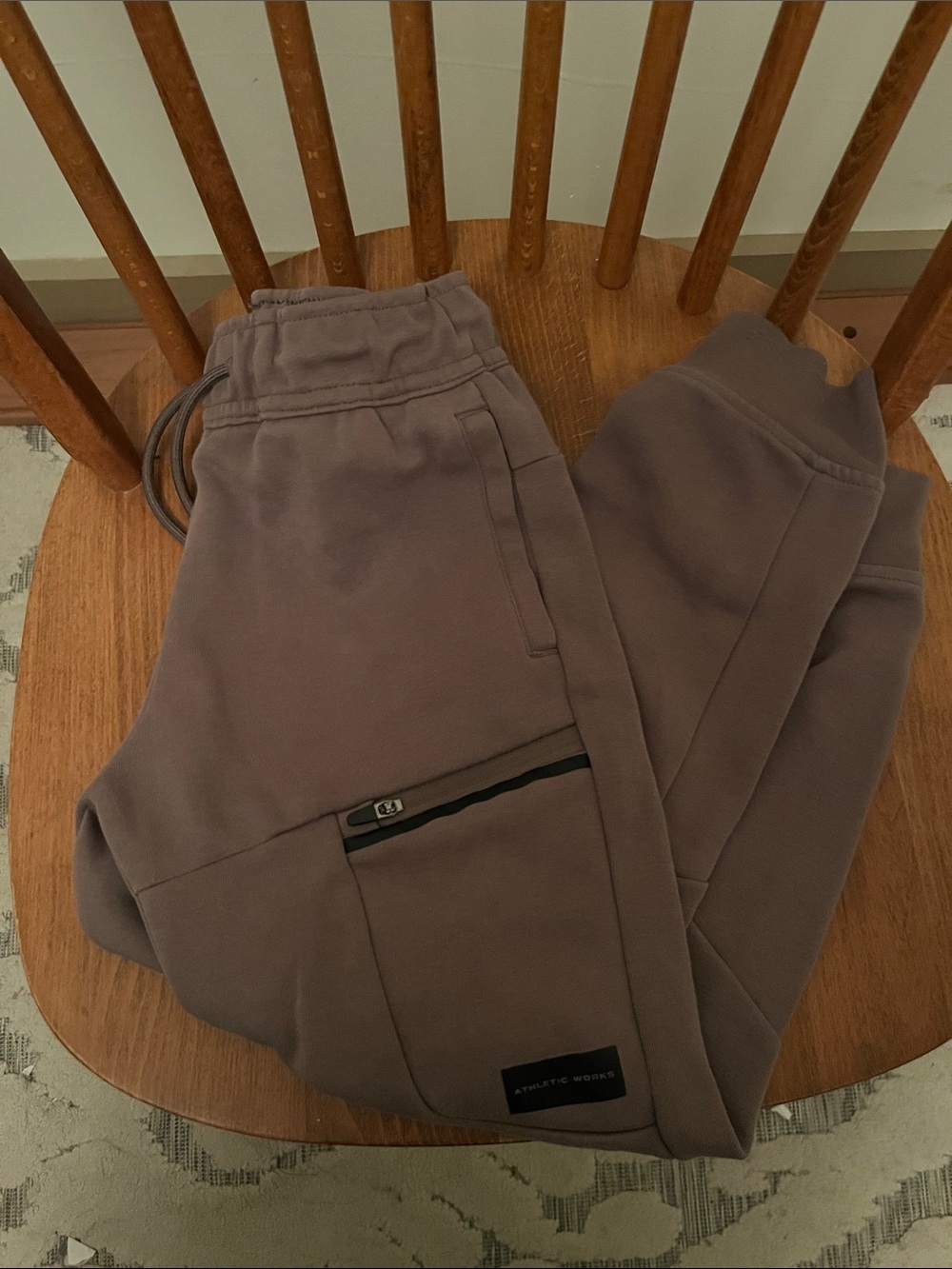 Athletic Works Kids Taupe Drawstring Jogger Sweatpants